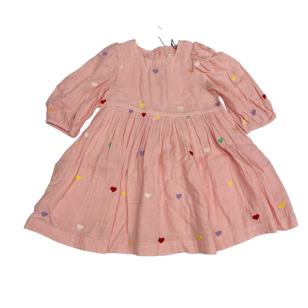 NWT Pink Chicken 10Y Brooke Dress with Candy Heart Embroidery